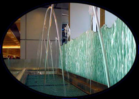 leap-jet fountains - example of a permanent installation